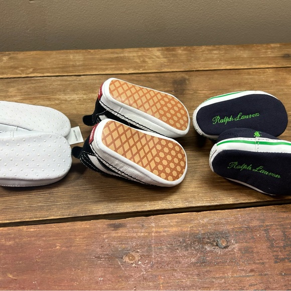 Polo Ralph Lauren, Vans and Old Navy Newborn 0-3 mo. Navy and Black Shoes Set - Picture 10 of 10